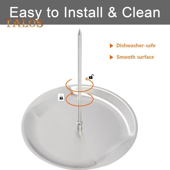 Шашлык Al Pastor Вертикальный шампур для тако-кебаба с 2 съемными шипами 8-дюймовая решетка для шаурмы Влагоудерживающая сковорода для гриля Аксессуары для гриля для барбекю