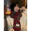 Scarf Winter New Collection Autumn/Winter Atmosphere Plaid Fringe For Couples, Warm And Student High-End Style Scarf