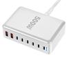 500 Вт Настольные GaN Зарядные Устройства 6 USB C 2 USB A Зарядная Станция Настольный Мультипорт для Быстрых Зарядных Устройств Адаптер Питания для Ноутбука