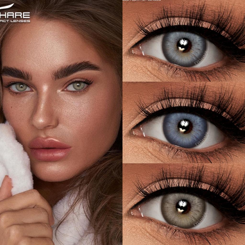 Eyeshare 1 пара цветных контактных линз для глаз, косметика, годовое использование