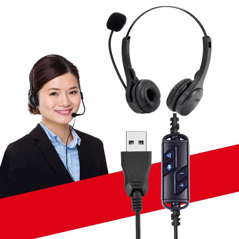 USB-гарнитура для компьютера, беспроводная, с микрофоном, бинауральная, с кнопками регулировки громкости и отключения звука, для офиса, колл-центра