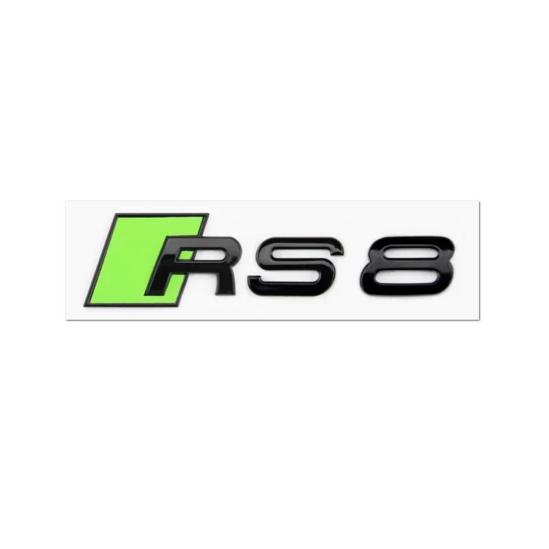 New ABS badge modified sticker TTS TTRS green badge A SQ3 SQ7 S3 S4 S5 S6 S7 S8 RS3 RS5 RS7 trunk letter.Exterior parts
