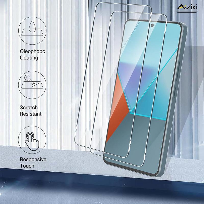 3 шт., Защитные пленки из закаленного стекла Full HD с прозрачным экраном для Redmi Note 13/Note 13 Pro/Note 13 Pro 5G для Redmi 13C POCO C65 X6 M6 Pro