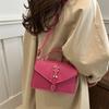 Personality Trend Women's Bag New Fashion Portable Messenger Bag Solid Color Shoulder Small Square Bag