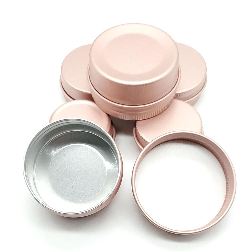 10 шт. пустые алюминиевые жестяные банки розового золота с завинчивающейся крышкой 10 г, 15 г, 30 г, банки для специй со свечами, металлические контейнеры с винтовой крышкой