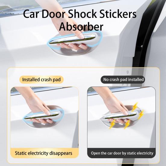 8Pcs Car Door Shock Pad Anti-collision Soundproof Shock-absorbing Silicone Car Door Bumper Protector Sticker for Vehicle