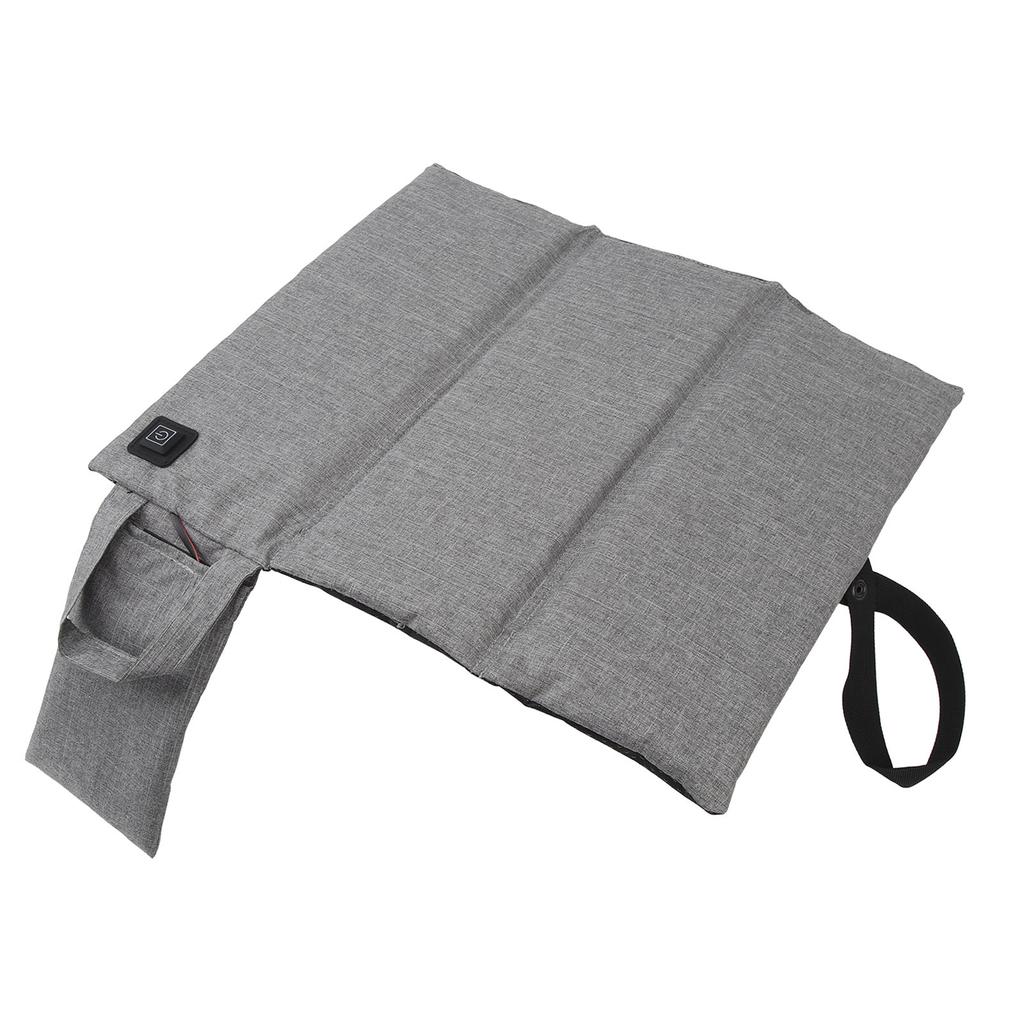 Foldable Heated Seat Cushion 3 Fold USB Heating Adjustable Temperature Heated Folding Chair Cushion
