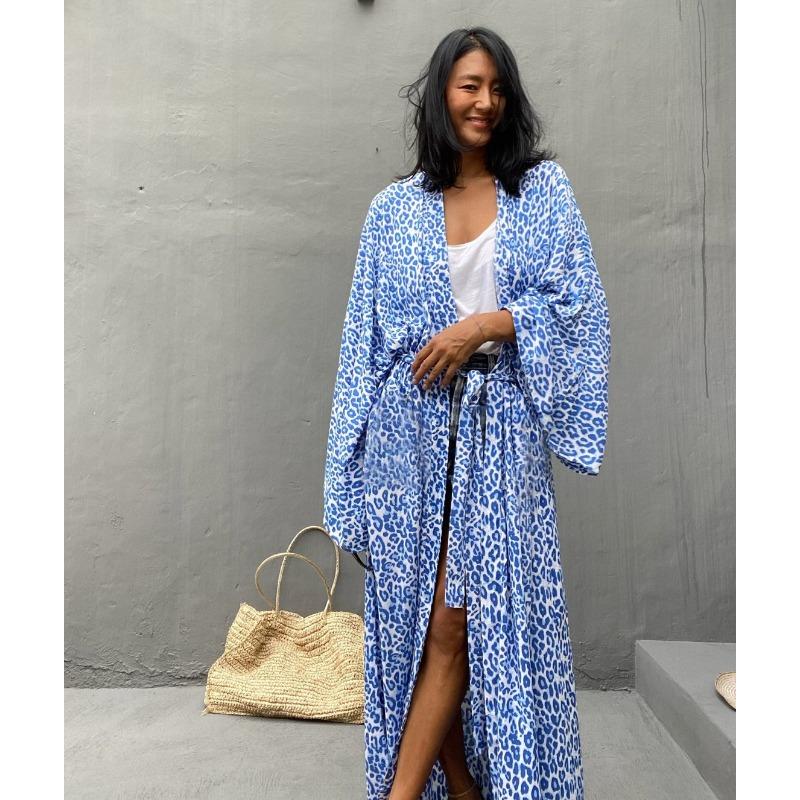Женский новый пляжный накидка из хлопка с принтом, праздничный солнцезащитный кардиган, бикини, накидка, купальный костюм