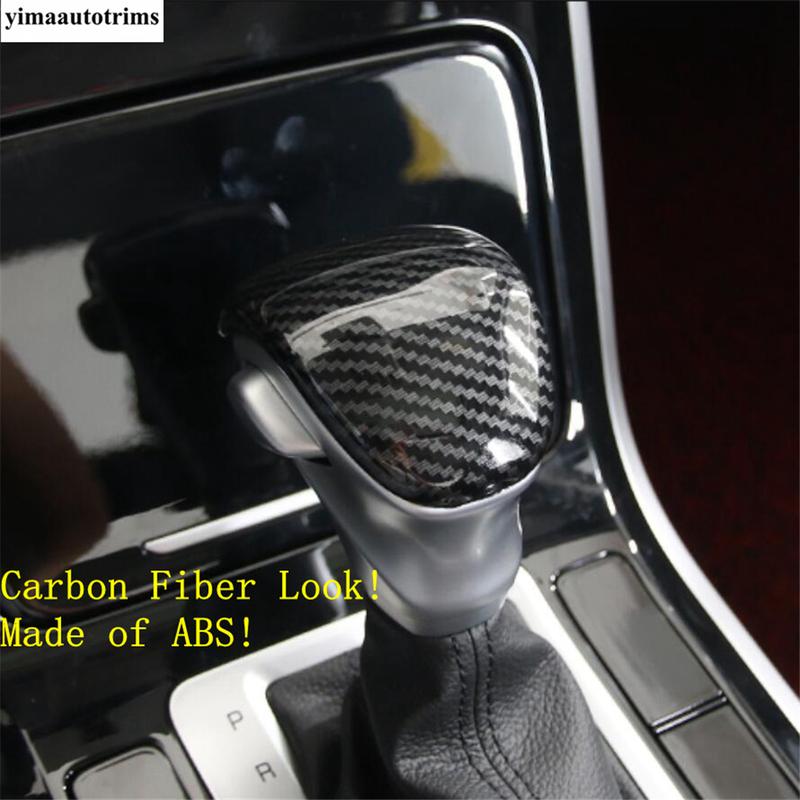 Car Gear Lever Head Shift Knob Decor Cover Trim For Kia Sorento MQ4 ABS Carbon Fiber / Red Interior Accessories