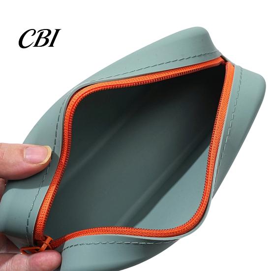 Flexible Silicone Stationery Pouch Pencil Case, Soft Pen Bag, Makeup Pouch, Cosmetics Storage Shockproof Case Solid Color Bag for Students,