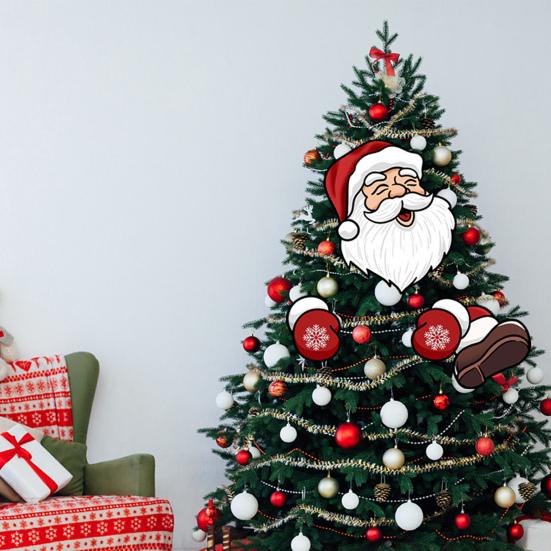 Набор рождественских украшений Дед Мороз Лось Снеговик Подглядывающий Садовые Дворовые Украшения Наружные