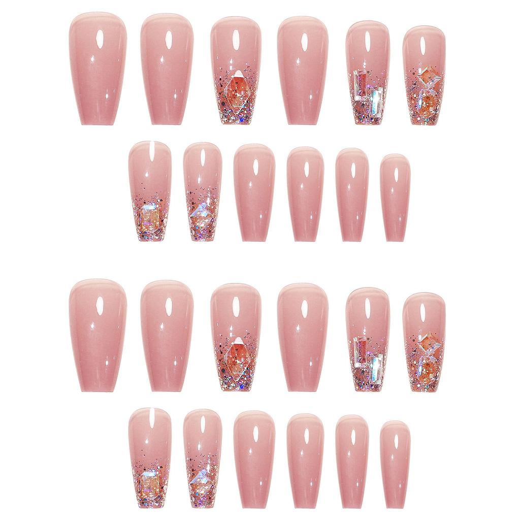 Nail Art Wearing Light Therapy Special-Shaped Diamond Nail Art Fake Nail Piece Small Red Temperature Elf Flash Diamond Removable