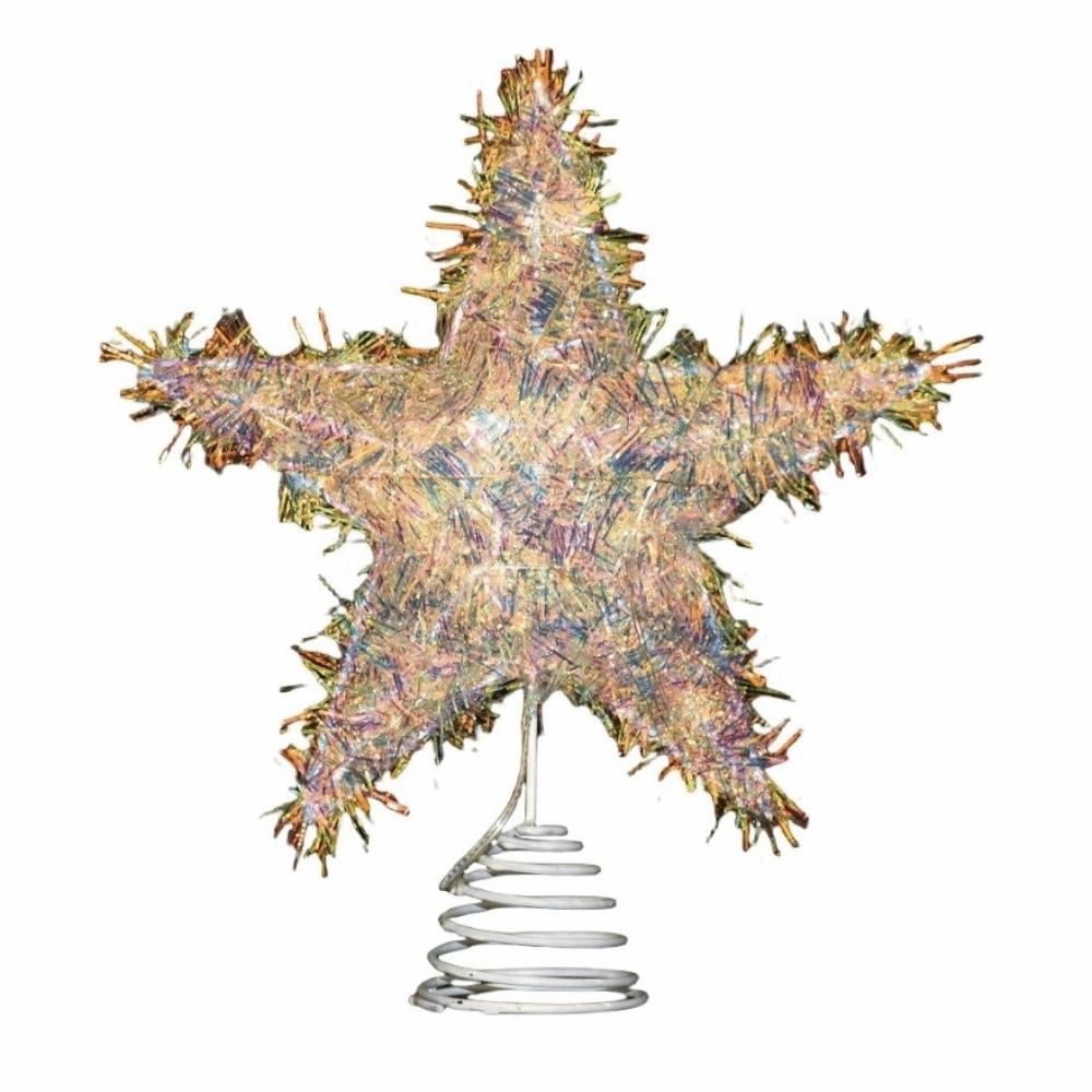 Hollow Xmas Tree Ornament 3D Glitter Star Glowing Tree Topper Creative Christmas Trees Topper