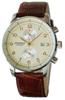 Grandeur 10ATM Water Resistant Leather Chronograph Watch OSC051W1 Cream X Leather [GRANDEUR] Men's Silver/Brown