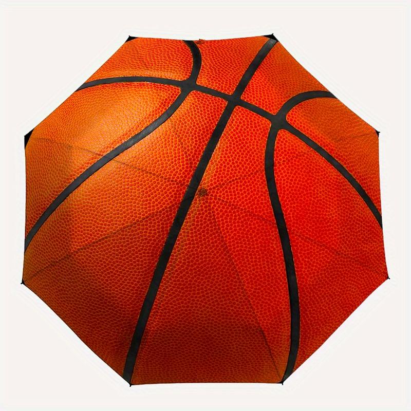 Basketball, Sports themed Eight rib Automatic Folding umbrella Is Suitable for Both Men and Women, Making It A Perfect Christmas and Valenti