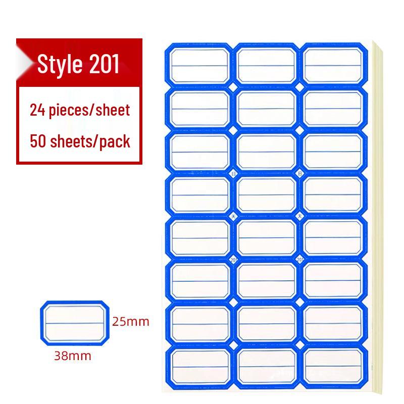 Colored Self-Adhesive Label Stickers for Handwriting, 50 Sheets - Office Use Name & Price Tags