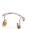 Очень хорошие очки Cartier 135 Боковая сторона Алмаз 2P Две точки Серебряный бриллиант Мужские Б/у