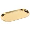 5PCS Oval Shape Jewelry Storage Tray Stainless Steel Trinket Serving Tray  Bedroom Organizer