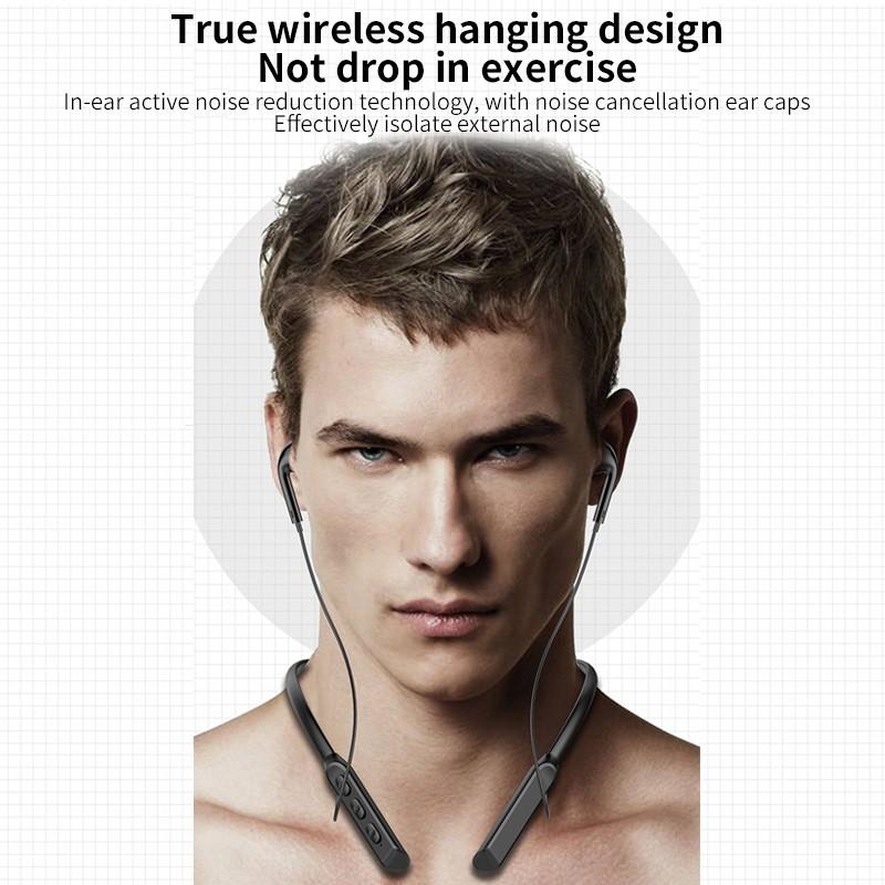 Bluetooth наушники с шейным ремешком, стерео беспроводные наушники-вкладыши, магнитные спортивные наушники с микрофоном для смартфона