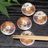 Waza No Stylish Japanese Kutani Ware Chopstick Set of with Gold Flower Round Japanese Cutlery Made In Japan Kura Rests, 5, Pattern, Pattern, Ceramic,