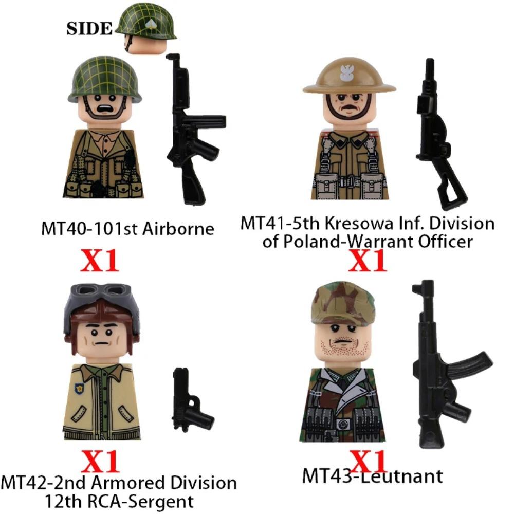 Детали солдат 101-й воздушно-десантной дивизии США, конструктор, офицер, армейский воин, пехота, военные аксессуары, оружие, кирпичики, игрушки GR03