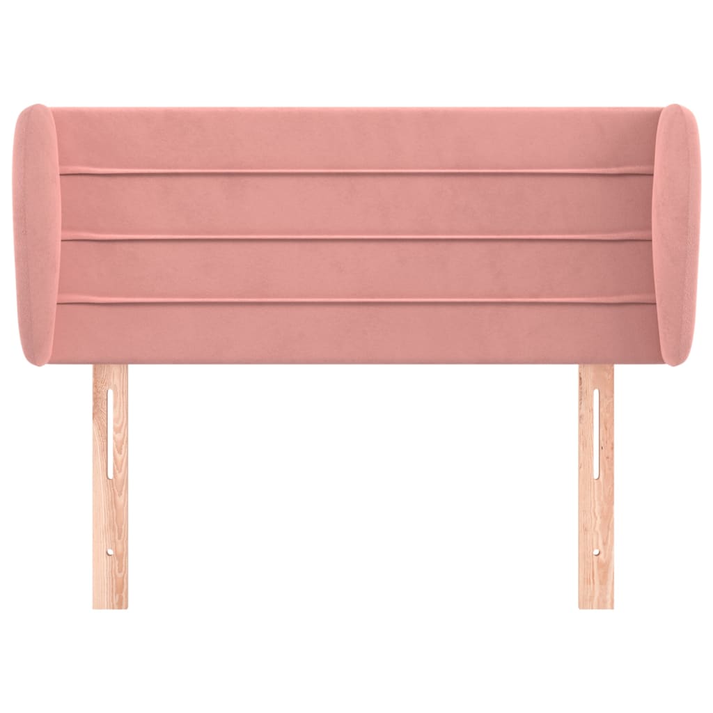 Headboard with Ears Pink 103 x 23 x 78 88 cm Velvet