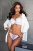 Women's Satin Push-Up Bra with Tulle and Pads White Women's Satin Push-Up Bra with Tulle and Pads White