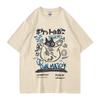 Мужская футболка в стиле хип-хоп с забавным принтом кота, мужская футболка в стиле Харадзюку, хлопковая повседневная футболка с коротким рукавом, топы