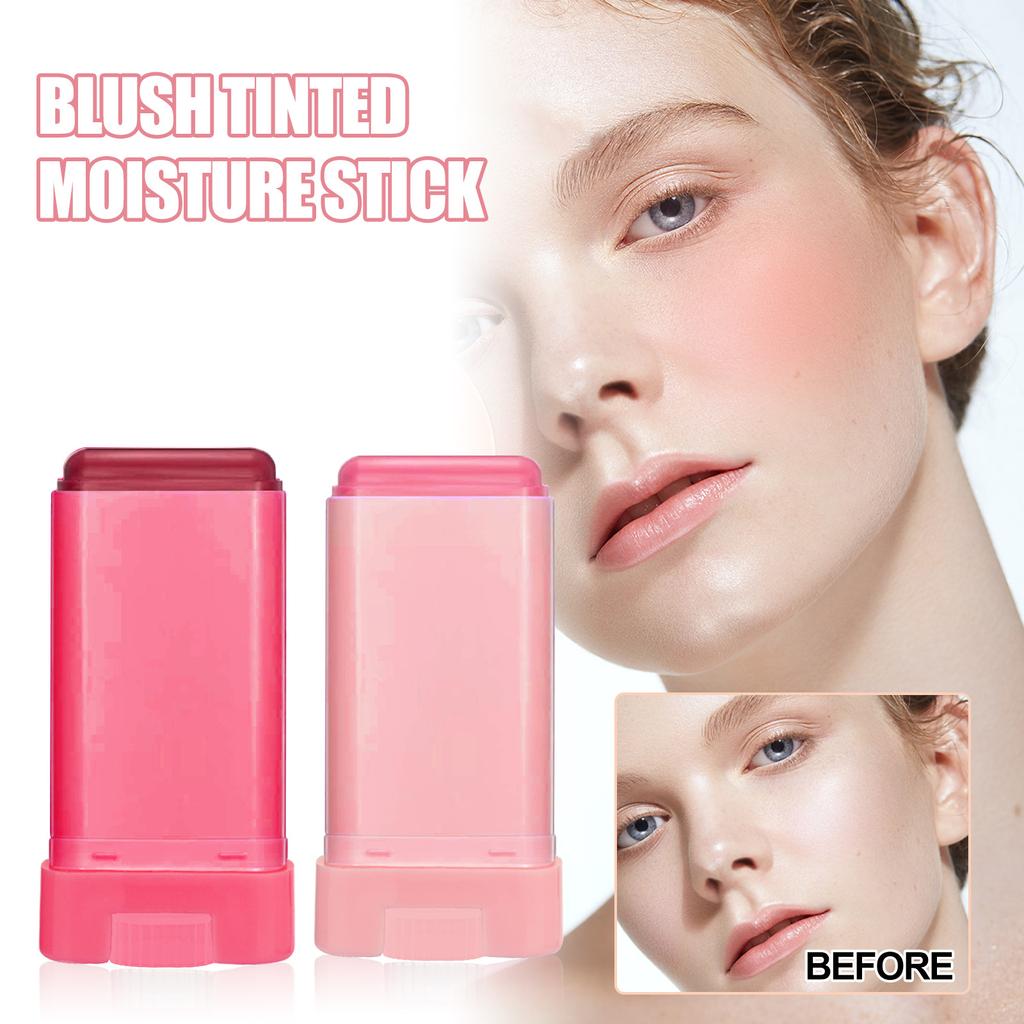 EELHOE Cheek Blush Facial Nourishing Blush Gel Cream Waterproof Multi Purpose Eyes Lips Makeup Blush Stick Waterproof Facial Blush Stick Cheek Rouge