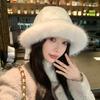 New Hat for Women's High End Jacquard Plush Fisherman's Hat for Winter Warm Big Head Circumference Mongolian Hat Thick
