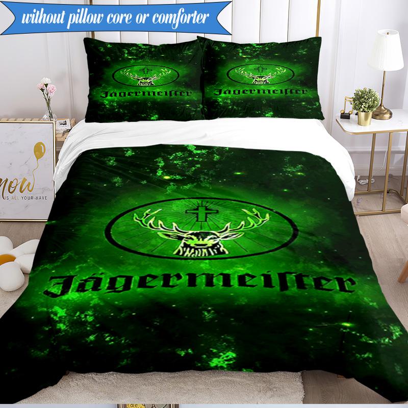 3PCS Jägermeister: The Spirit Of Tradition Bedding Set 2D Printing (Includes 1 Duvet Cover + 2 Pillowcases Coreless), Bedroom decor,Fan gift