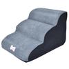 Pet Dog Stair Ramp 15.7inch Tall 15.7x22x15.7inch Machine Washable Cover Grey