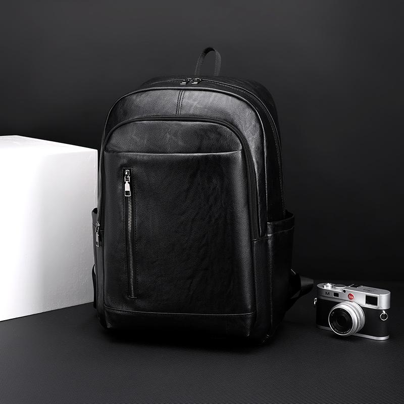 Деловой полиуретановый рюкзак Мужской большой вместимости Рюкзак для компьютера Водонепроницаемый Дорожный Студенческий Школьный рюкзак