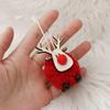 Felt Deer Wooden Deer Ornaments Wooden Elk Elk Hanging Pendant Christmas Tree Ornaments  New Year