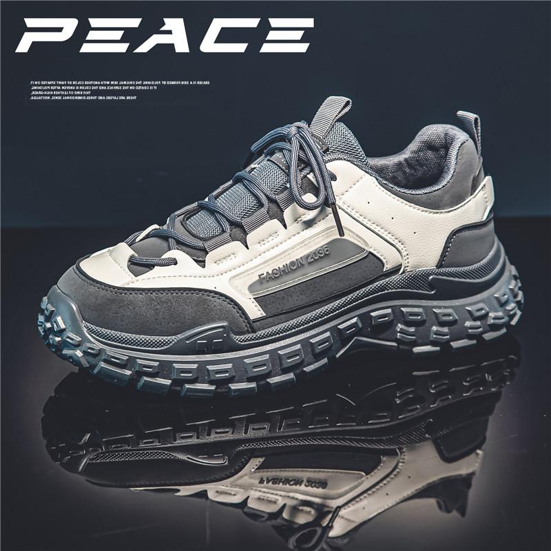 Модная повседневная обувь для мужчин Tire Bottom в стиле ретро, удобные повседневные кроссовки для мужчин с толстой подошвой, модная универсальная повседневная обувь для мужчин, новая