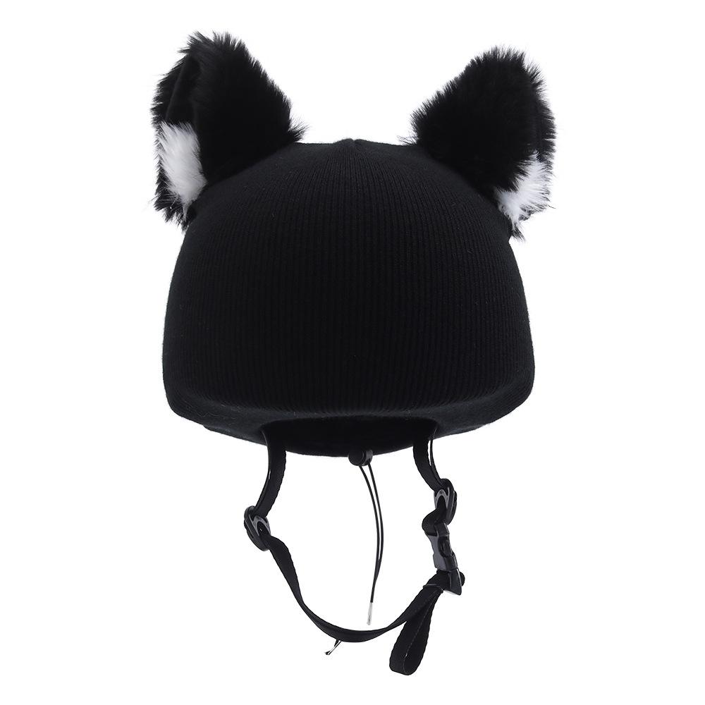 Cute Cartoon Ski Helmet Cover Multifunctional Outdoor Sports Windproof Warm Hat Fun Decorative Wool Hat