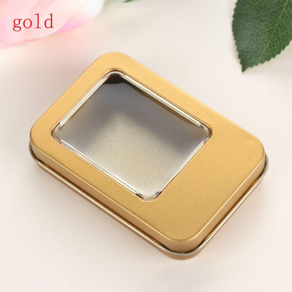 Rectangular Candy Coin Key Storage Boxes Jewelry Dampproof Containers Metal Tin Can Box