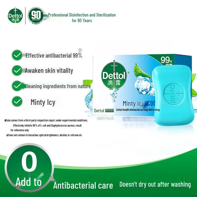 Dettol Здоровое антибактериальное мыло Мятное освежающее