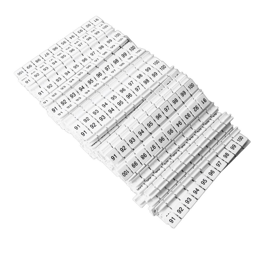 100Pcs ZB10 Series Terminal Block Marking Label Terminal Block Marker Electrical Maintenance