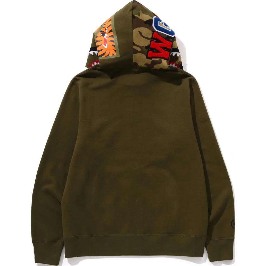 A Bathing Ape shark-pattern hooded zip-up sweatshirt 0ZXSWM115005N