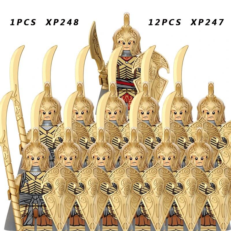 13PCS/SET Medieval Knights Group Military Soldiers Figure Building Block Educational Toys For Children KT1073