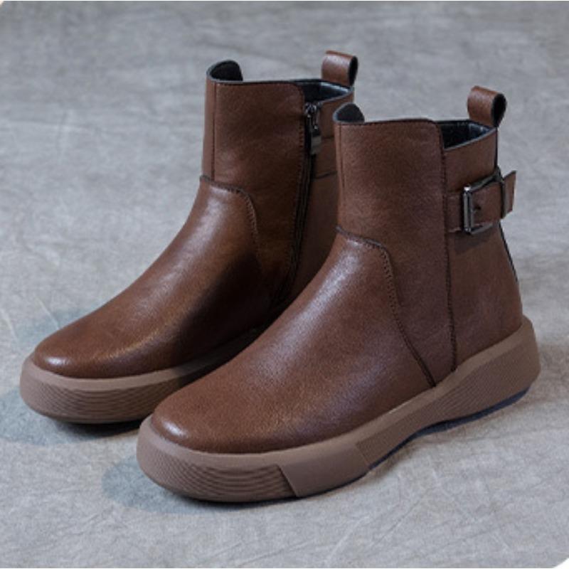 Retro Boots Women's Shoes Best-selling and Versatile Ankle Boots Low-top Thick-soled Boots