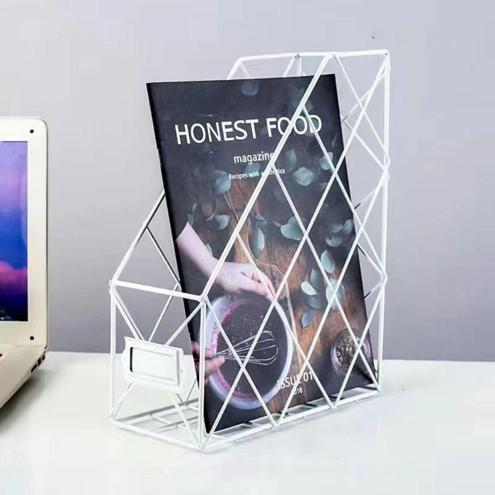 Вертикальная металлическая настольная полка для файлов, кованый держатель для файлов, полка для хранения данных