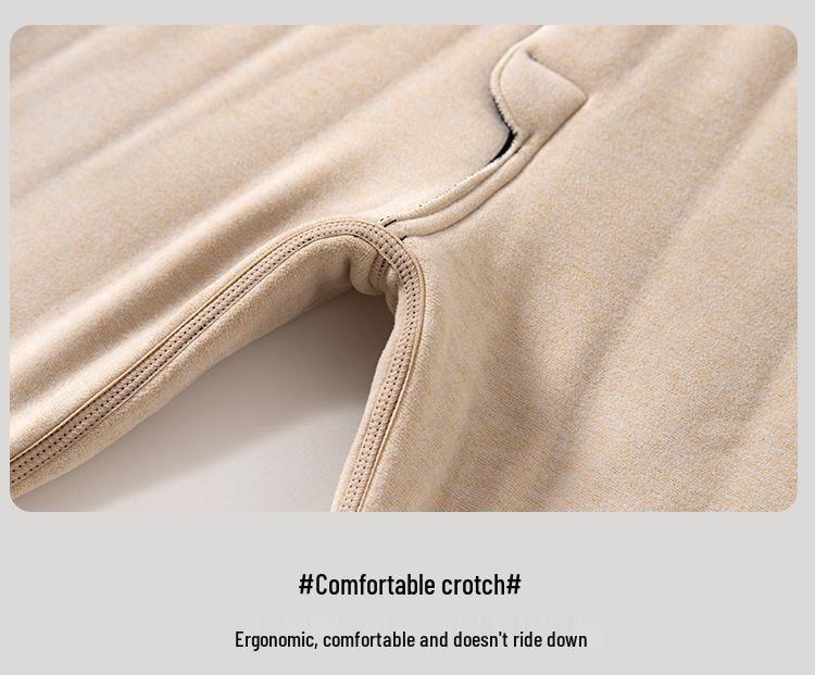 Мужские толстые флисовые брюки из шерсти, хлопка и кашемира, слим-фит - Очень теплые зимние наколенники