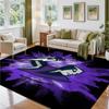 Melbourne Storm Design Crystal Velvet Rug Soft Decorative Mat for Bedroom Entrance