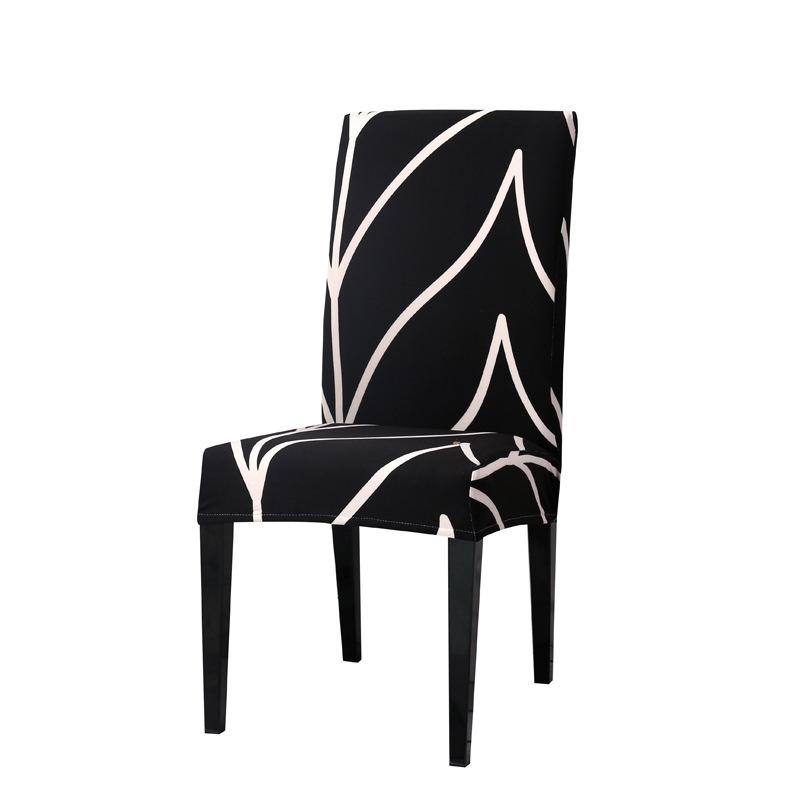 Printed Chair Cover Spandex Elastic Dining Chair Slipcover Removable Washable Chair Covers for Hotel Wedding Party Banquet Dining Room