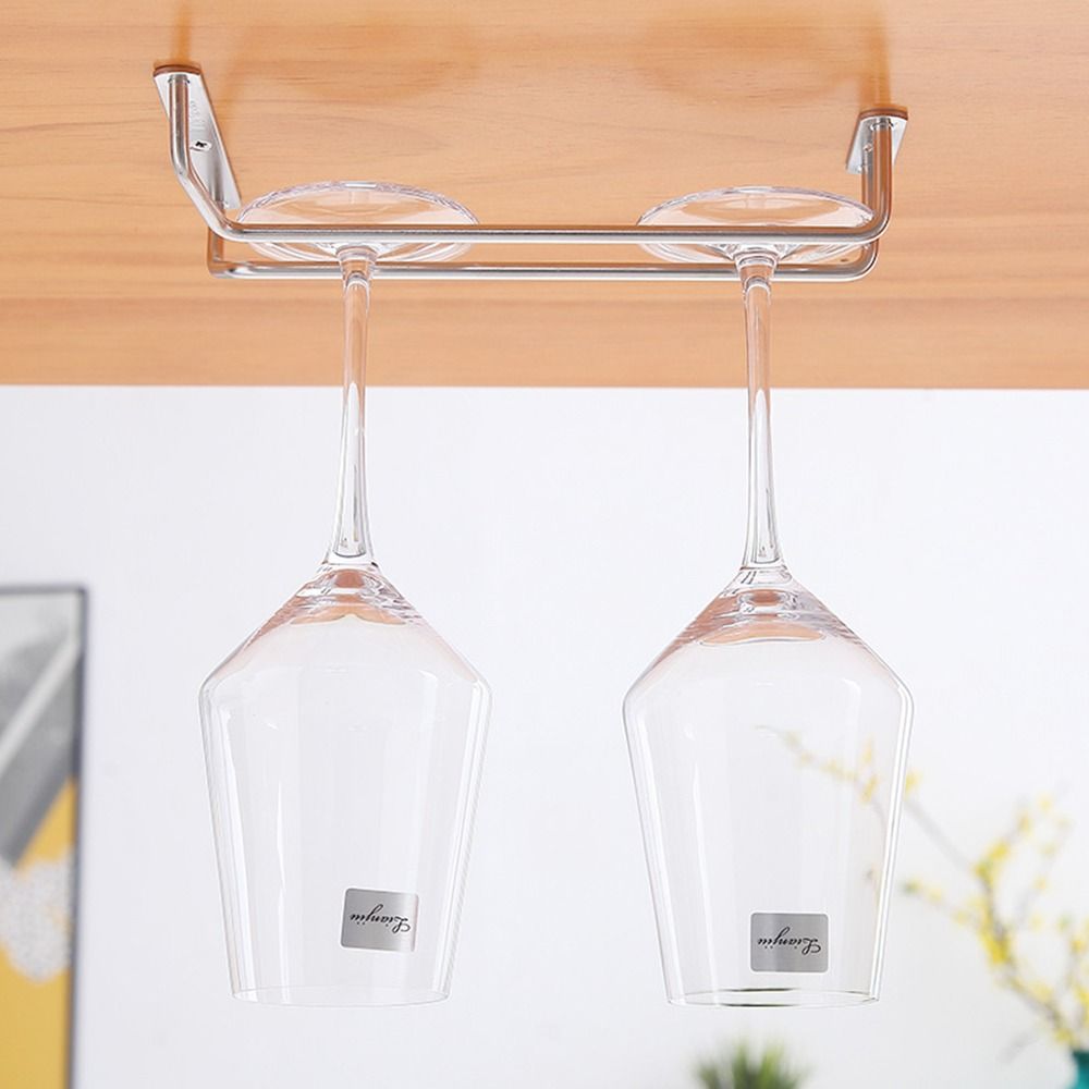1Pcs 304 Stainless Steel Wine Glass Rack Kitchen Supplies Stemware Holder New Cup Goblets Hanger