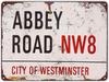 Металлическая табличка в винтажном стиле Abbey Road для стены, гаража, магазина, бара, гостиной, искусство, жесть