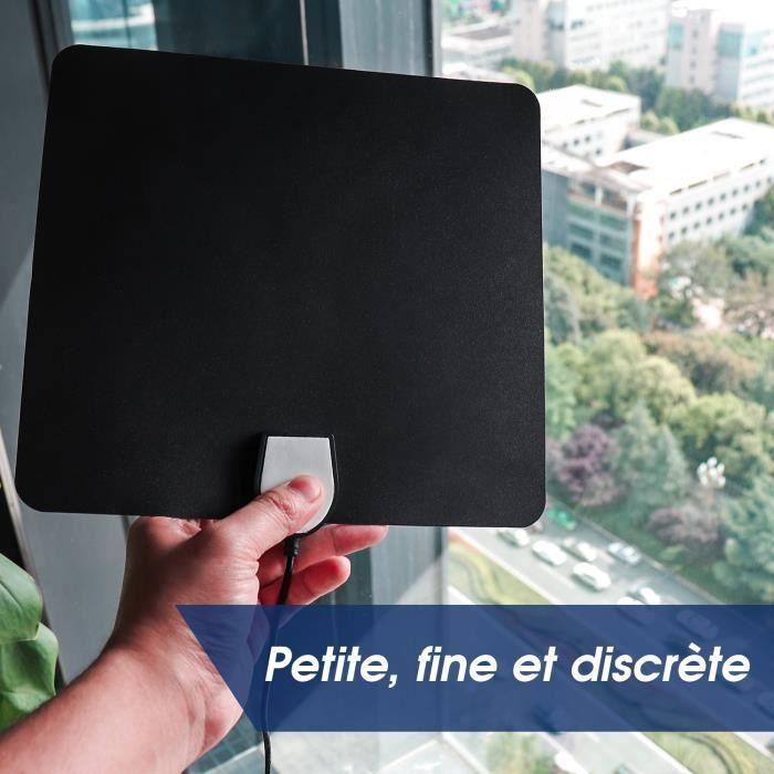 Antenne TV Intérieure - August - DTA450 - Haut gain 5 dBi - Câble de 3m - UHF-VHF