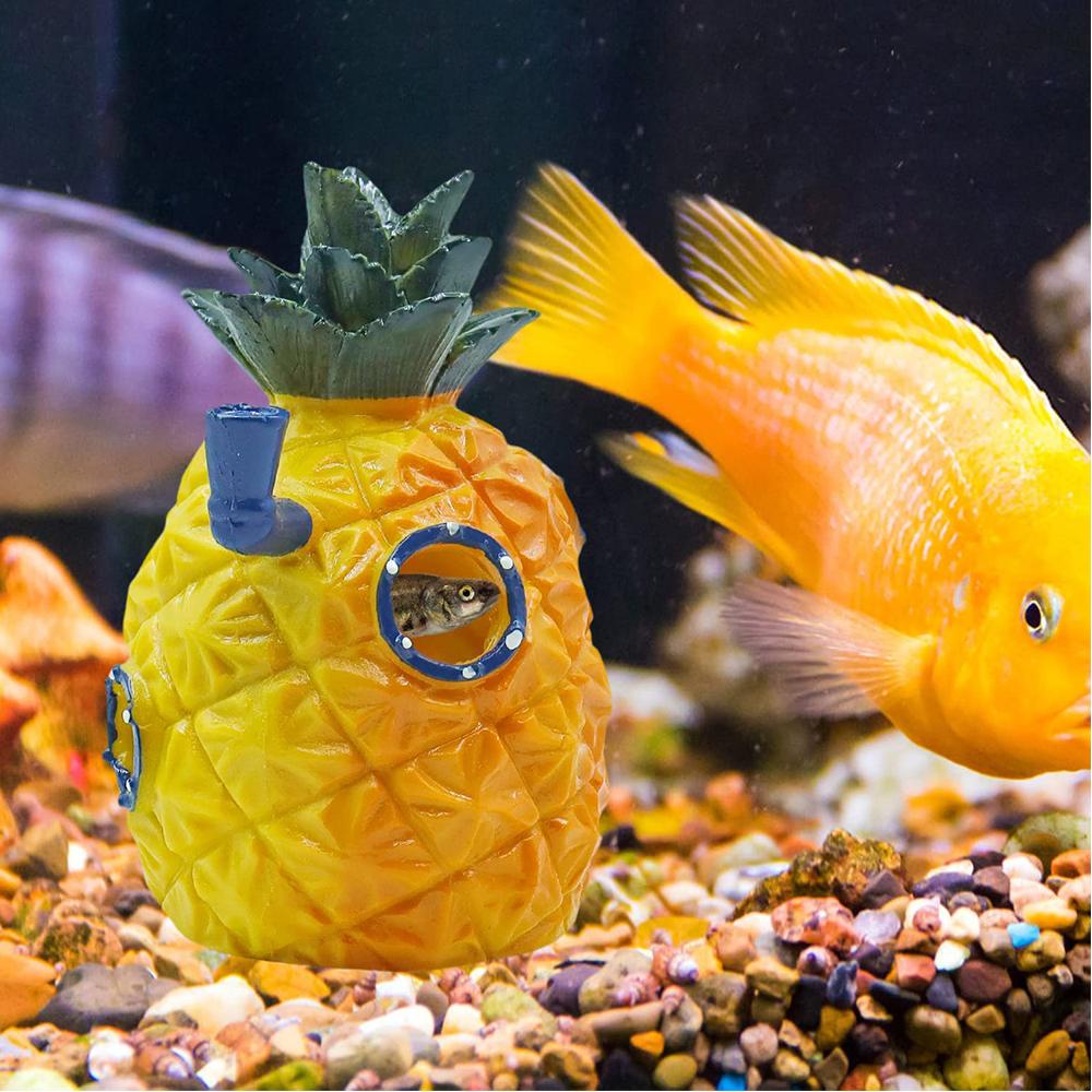 11 шт. Украшение для аквариума Губка Боб для Рыб, Раков-отшельников, Черепах, Креветок